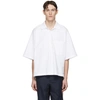 THOM BROWNE WHITE OVERSIZED CLASSIC POLO