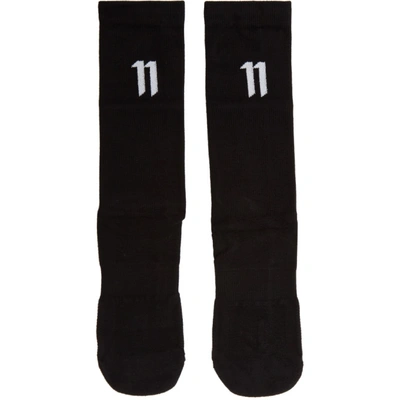 11 By Boris Bidjan Saberi Three-pack Black Bamboo Logo Socks