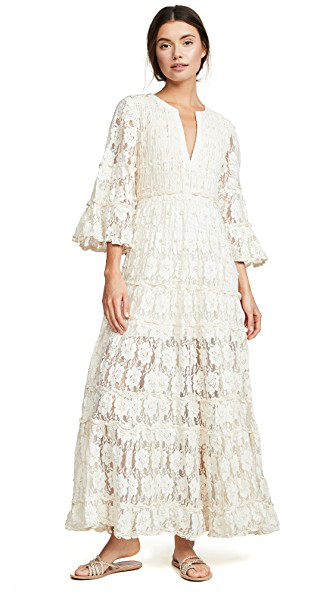 Ivory Lace Maxi Dress