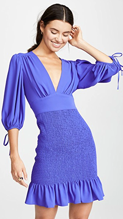 Amanda Uprichard Gala Mini Dress In Nu Blue