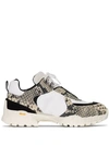 ALYX SNAKE-EFFECT LEATHER PANELLED SNEAKERS