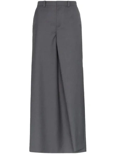 Y/project Trouser Front Wool Blend Maxi Skirt In Grey