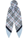 BURBERRY VINTAGE CHECK PRINT SILK HAIR SCARF