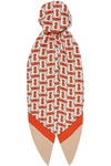 BURBERRY PRINTED MULBERRY SILK-TWILL HAIR TIE