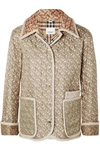 BURBERRY PRINTED QUILTED SILK-FAILLE JACKET