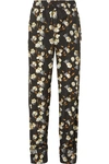 Off-white Floral Design Jogger Pants "black" In Black