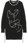JIL SANDER OVERSIZED EMBROIDERED COTTON SWEATER