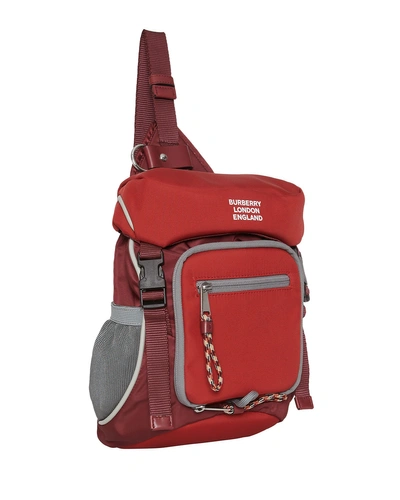 Burberry Men's Mini Crossbody Backpack In Red