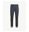 Gucci Blue Jacquard Gg Lounge Pants In Blue Beige