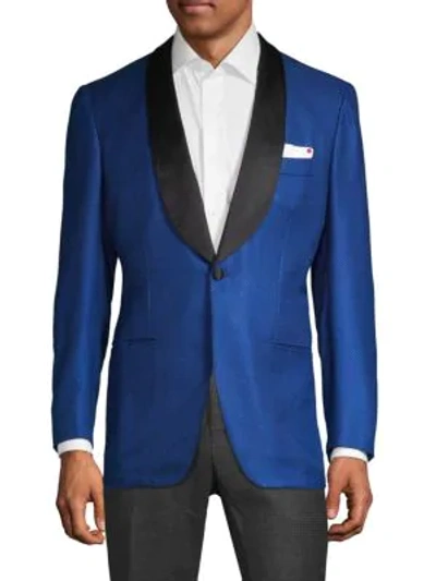 Kiton Textured Silk & Cashmere Sportcoat In Blue