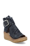 As98 Naya Wedge Sandal In Black