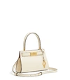 Tory Burch Small Lee Radziwill Leather Bag In New Cream