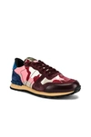 Valentino Camo Rockrunner Sneaker In Pink
