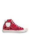 SAINT LAURENT SAINT LAURENT HIGH TOP BEDFORD trainers IN RED,SLAU-WZ464