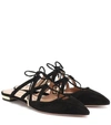 AQUAZZURA BELGRAVIA SUEDE SLIPPERS,P00387788