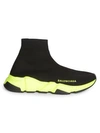 BALENCIAGA Speed Sock Florescent-Sole Sneakers
