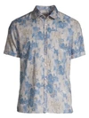 JOHN VARVATOS Slim-Fit Short Sleeve Linen Button-Down Shirt
