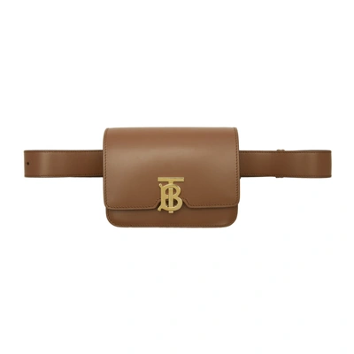 Burberry Tb Monogram Belt Bag In Brown