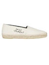 Saint Laurent Embroidered Espadrilles In Canvas Beige In White