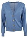 Burberry Buttoned Cardigan In Basic