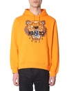 Kenzo Cotton Hooded Sweatshirt In Arancione