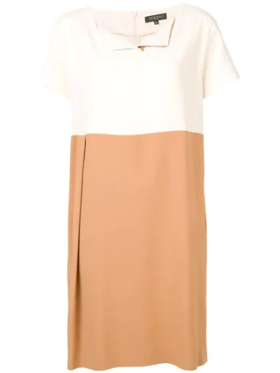 Antonelli Panelled Open Collar Dress - 大地色 In Neutrals