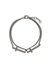 DSQUARED2 DSQUARED2 DOUBLE CROSS BRACELET - 金属色