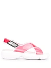 Prada Cloudbust Sandals In Pink,white