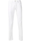 Dondup Low Rise Cropped Skinny Jeans In White