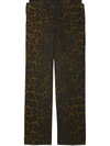 BURBERRY STRAIGHT-FIT LEOPARD PRINT TROUSERS