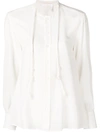 Chloé Drawstring Detail Blouse In White