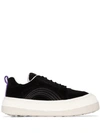 EYTYS BLACK SONIC CHUNKY LOW-TOP SUEDE SNEAKERS