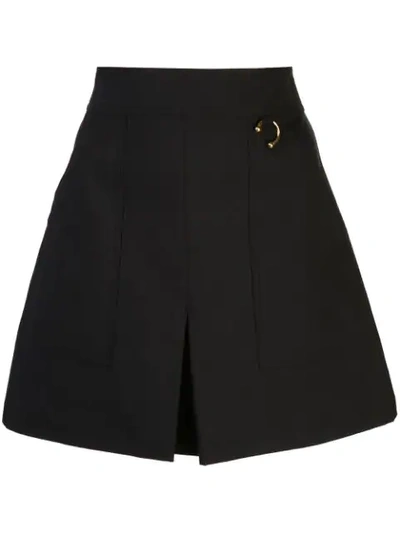 A.l.c Dane Cotton A-line Mini Skirt In Vintage Black