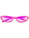 BALENCIAGA Pink oval sunglasses 