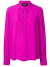 ROCHAS PLEATED PLACKET BLOUSE