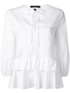 ROCHAS TIERED PEPLUM SHIRT