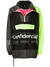 Marcelo Burlon County Of Milan Intel Lettering Windbreaker In Black