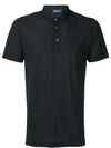 Drumohr Short-sleeved Polo Shirt In Black