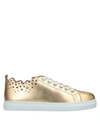 TWINSET TWINSET WOMAN SNEAKERS GOLD SIZE 6 SOFT LEATHER,11554204VN 3