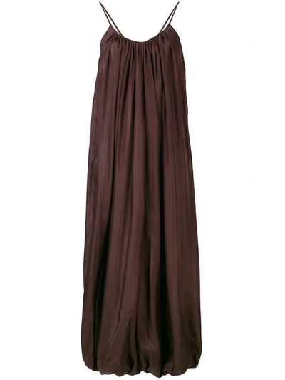 Kalita Tapered Long Dress In Brown
