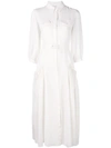 GABRIELA HEARST GABRIELA HEARST BELTED SHIRT DRESS - 白色