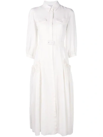 Gabriela Hearst Belted Shirt Dress - 白色 In White