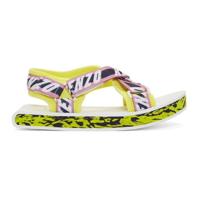 Kenzo Yellow Polyester Sandals In 33pastelpin