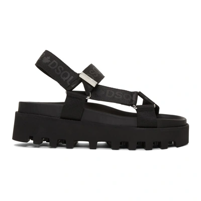 Dsquared2 Platform Sandals In M084 Black