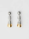 BURBERRY Gold and Palladium-plated Hoof Earrings