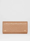 BURBERRY Monogram Leather Continental Wallet