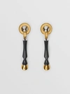 BURBERRY Resin and Gold-plated Hoof Drop Earrings