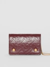 BURBERRY Monogram Leather Card Case with Detachable Strap