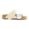 Rick Owens Birkenstock Arizona Leather Sandals In 181a Oy/sil