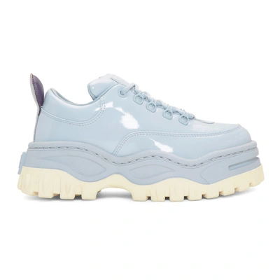 Eytys Angel Light Blue Leather Trainers In Sky Blue